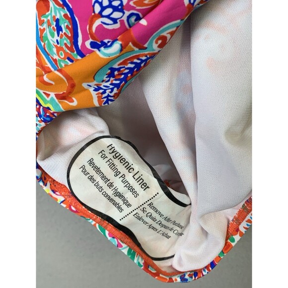 Lauren Ralph Lauren Bathing Suit Sz 6 Multi Paisley Over-The-Shoulder Underwire - Picture 7 of 9